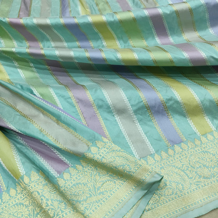 Pure katan silk Handwoven fully kadwa work saree