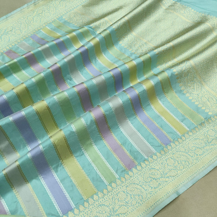 Pure katan silk Handwoven fully kadwa work saree