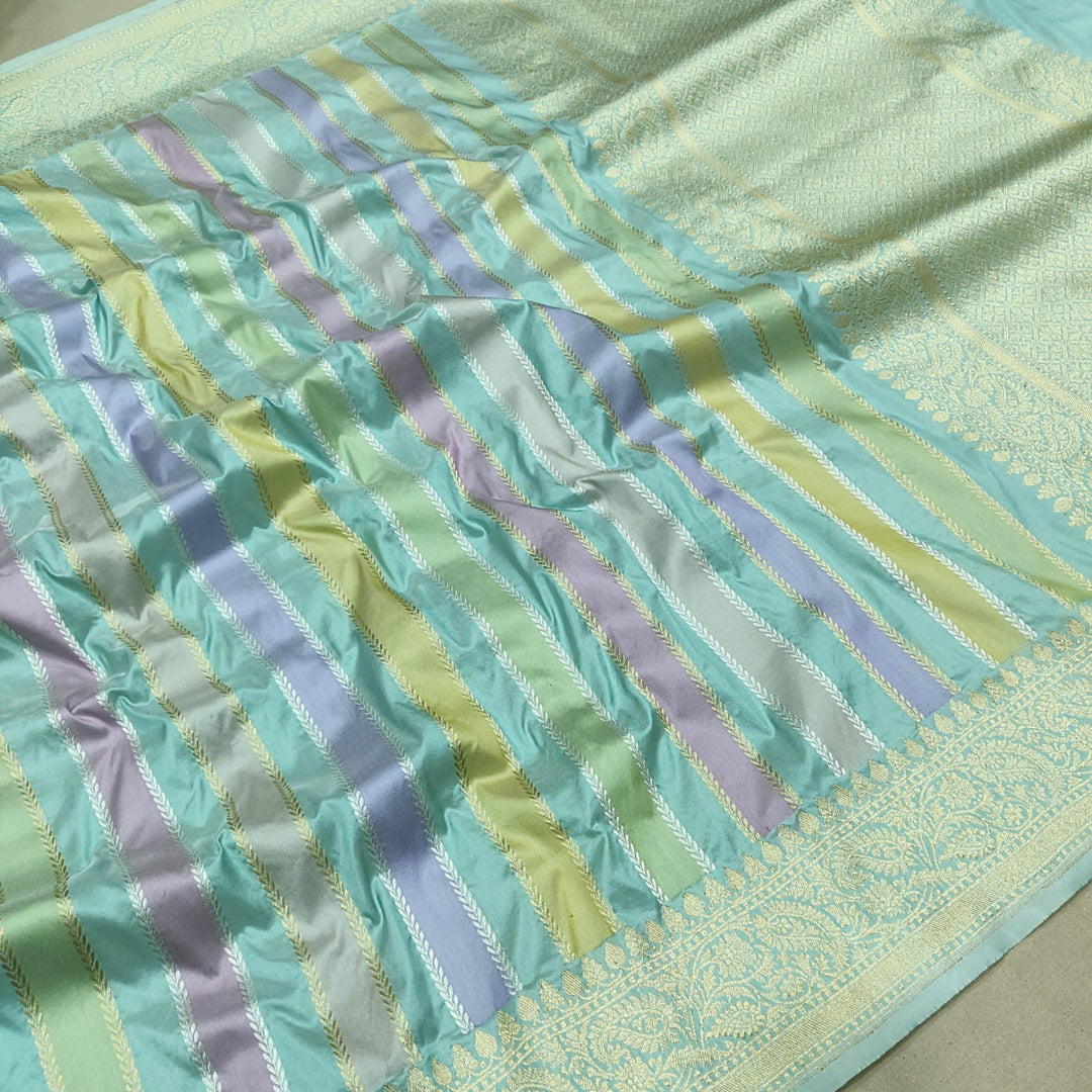 Pure katan silk Handwoven fully kadwa work saree
