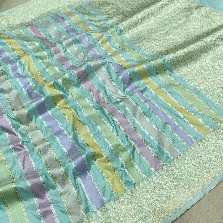 Pure katan silk Handwoven fully kadwa work saree