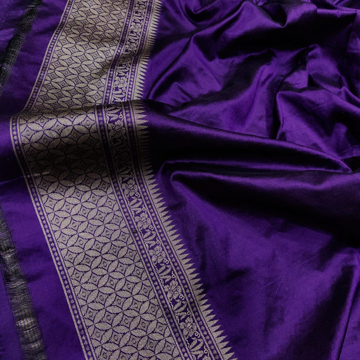 Pure katan silk Handwoven Meenakari work saree