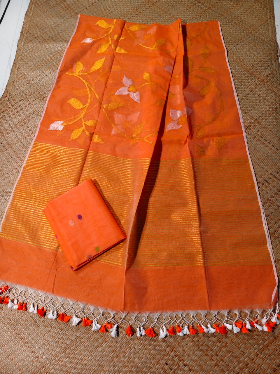 Pure Muslin Jamdani Work 2 pc Unstitched Suit