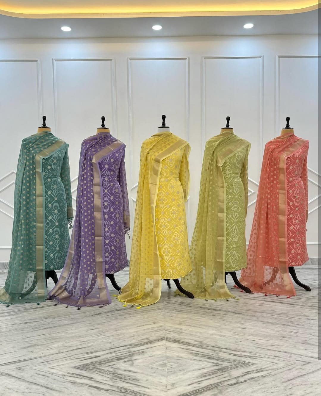 Exclusive Banarasi Chiffon Georgette Unstitched Suit