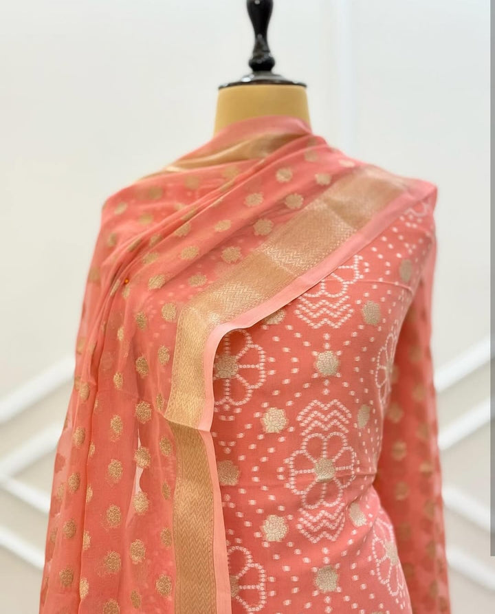 Exclusive Banarasi Chiffon Georgette Unstitched Suit