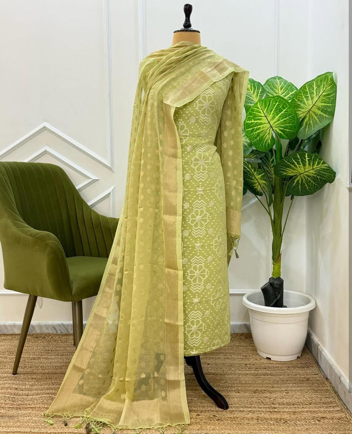 Exclusive Banarasi Chiffon Georgette Unstitched Suit