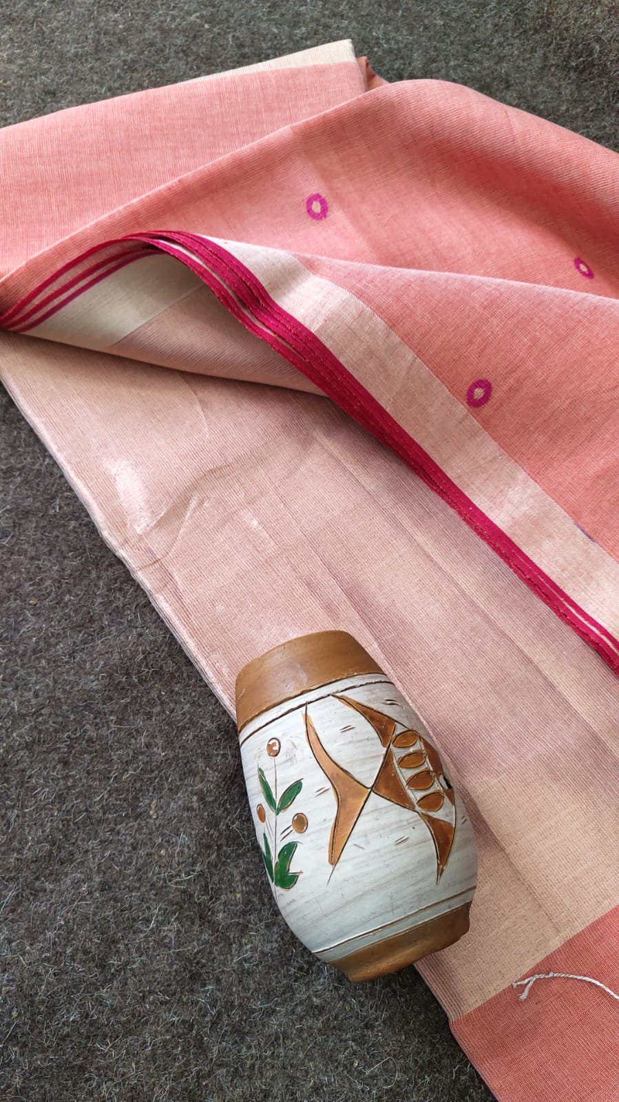 Pure Joyshree Linen Tissue Saree With Blouse Pc