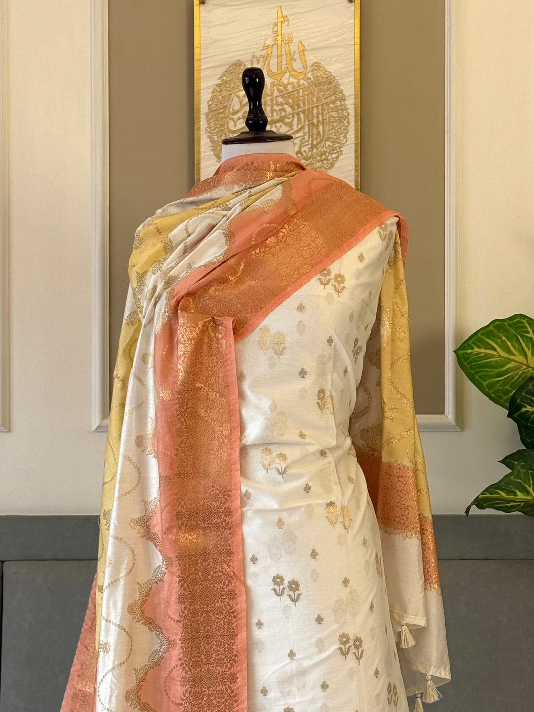 Pure Banarasi Dupion Silk Unstitched Suit
