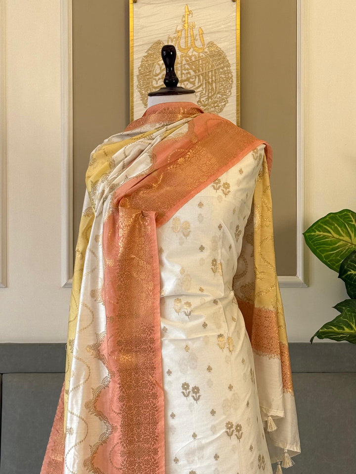 Pure Banarasi Dupion Silk Unstitched Suit