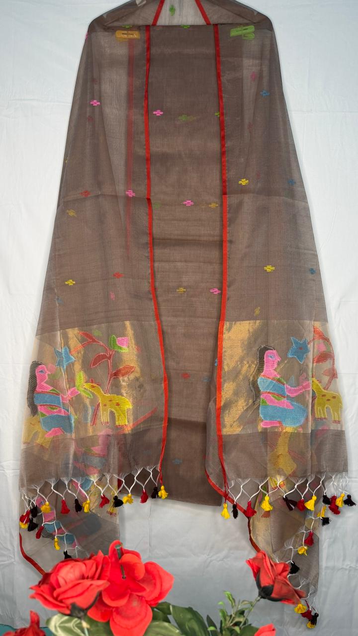 Exclusive Muslin Jamdani 2 pc Unstitched Suit.