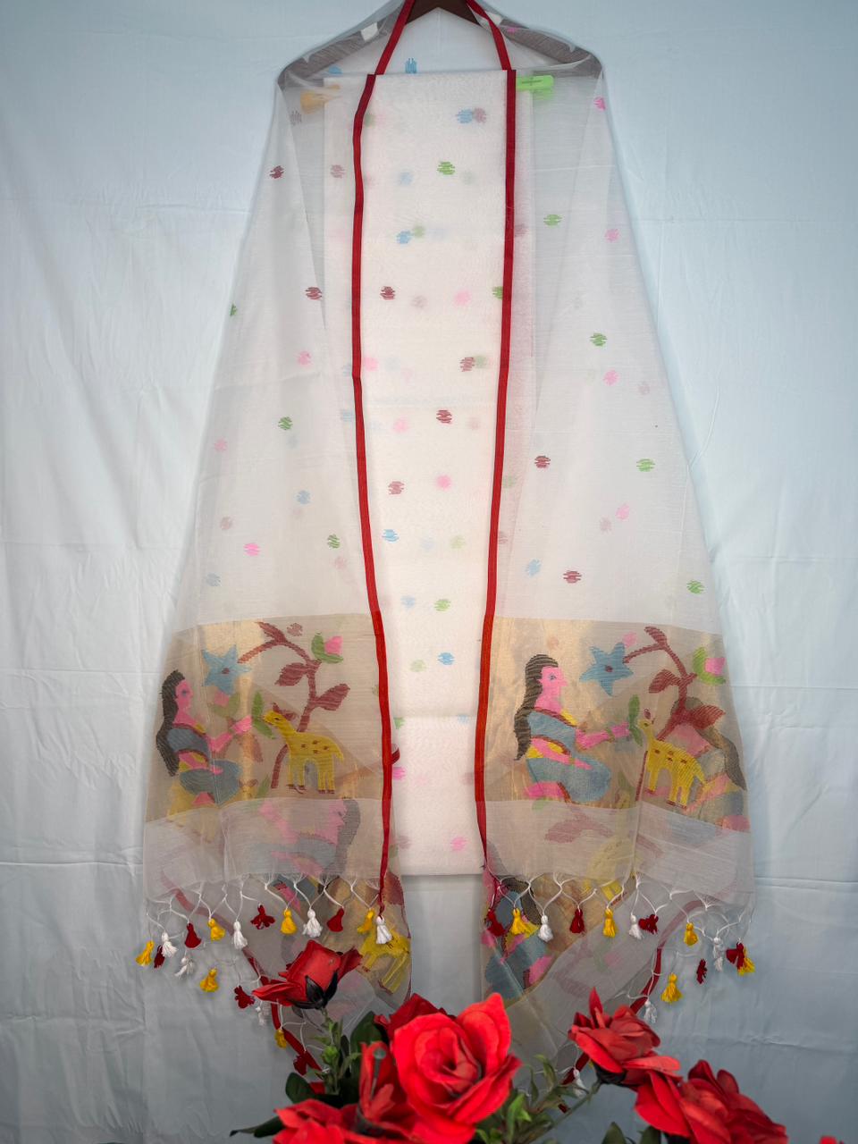 Exclusive Muslin Jamdani 2 pc Unstitched Suit.