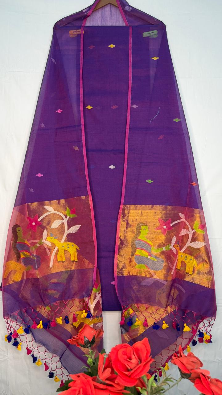 Exclusive Muslin Jamdani 2 pc Unstitched Suit.