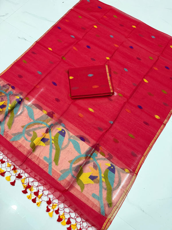 Exclusive Muslin Jamdani 2 pc Unstitched Suit.