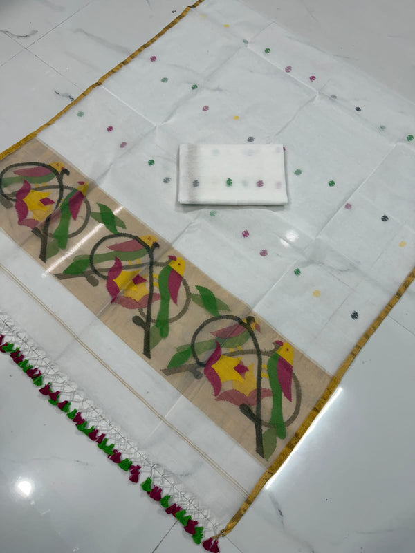 Exclusive Muslin Jamdani 2 pc Unstitched Suit.