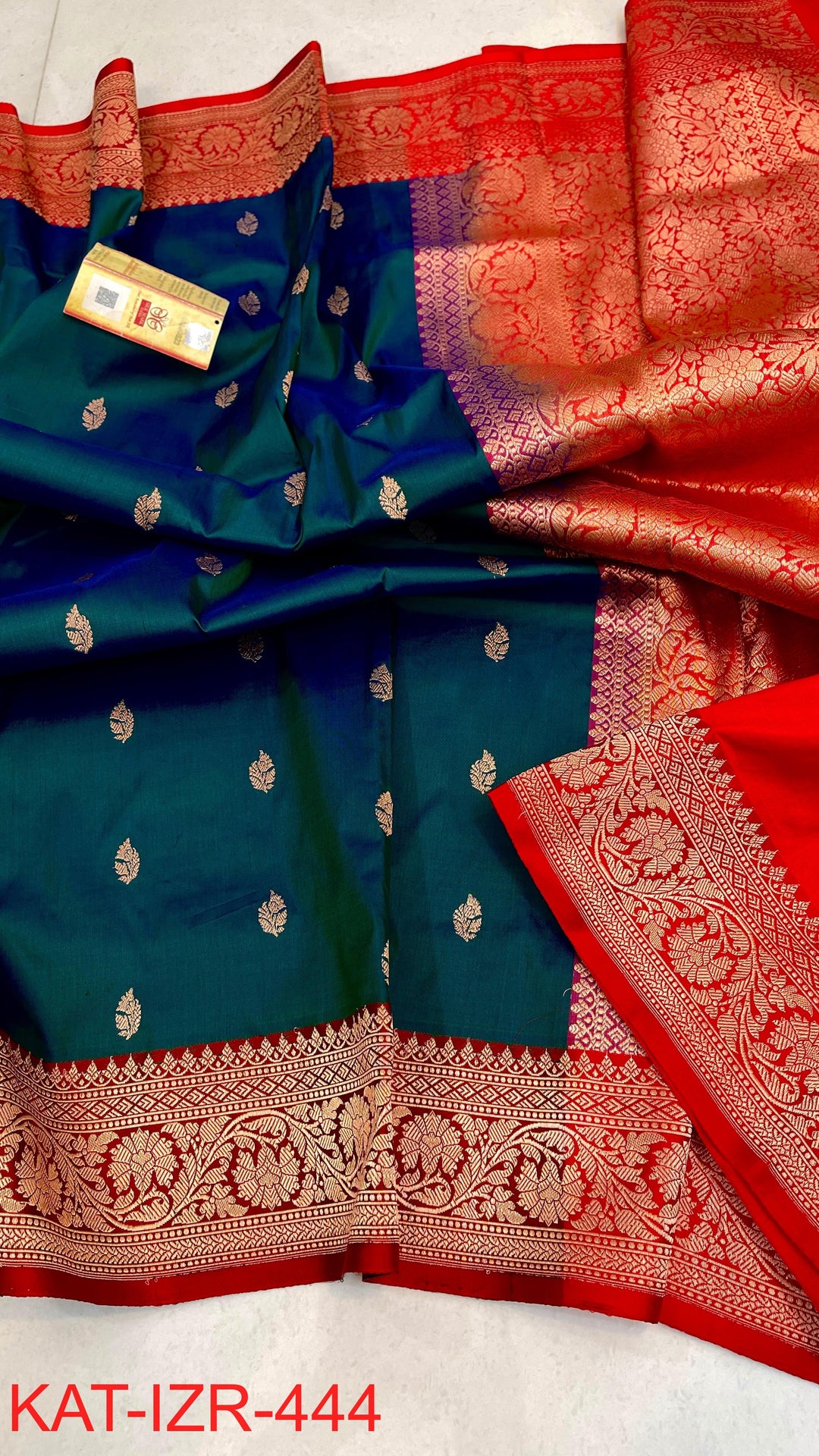 Pure Katan Silk Saree With Antique Zari Work Saree.