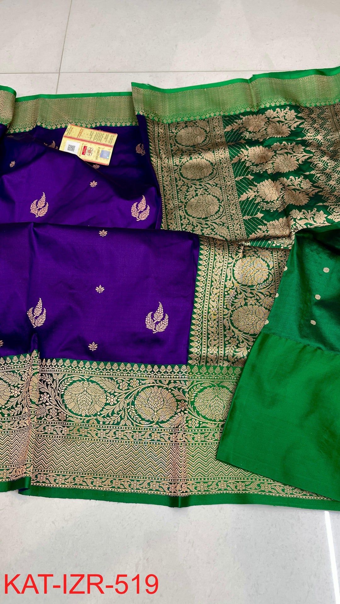 Pure Katan Silk Saree With Antique Zari Work Saree.