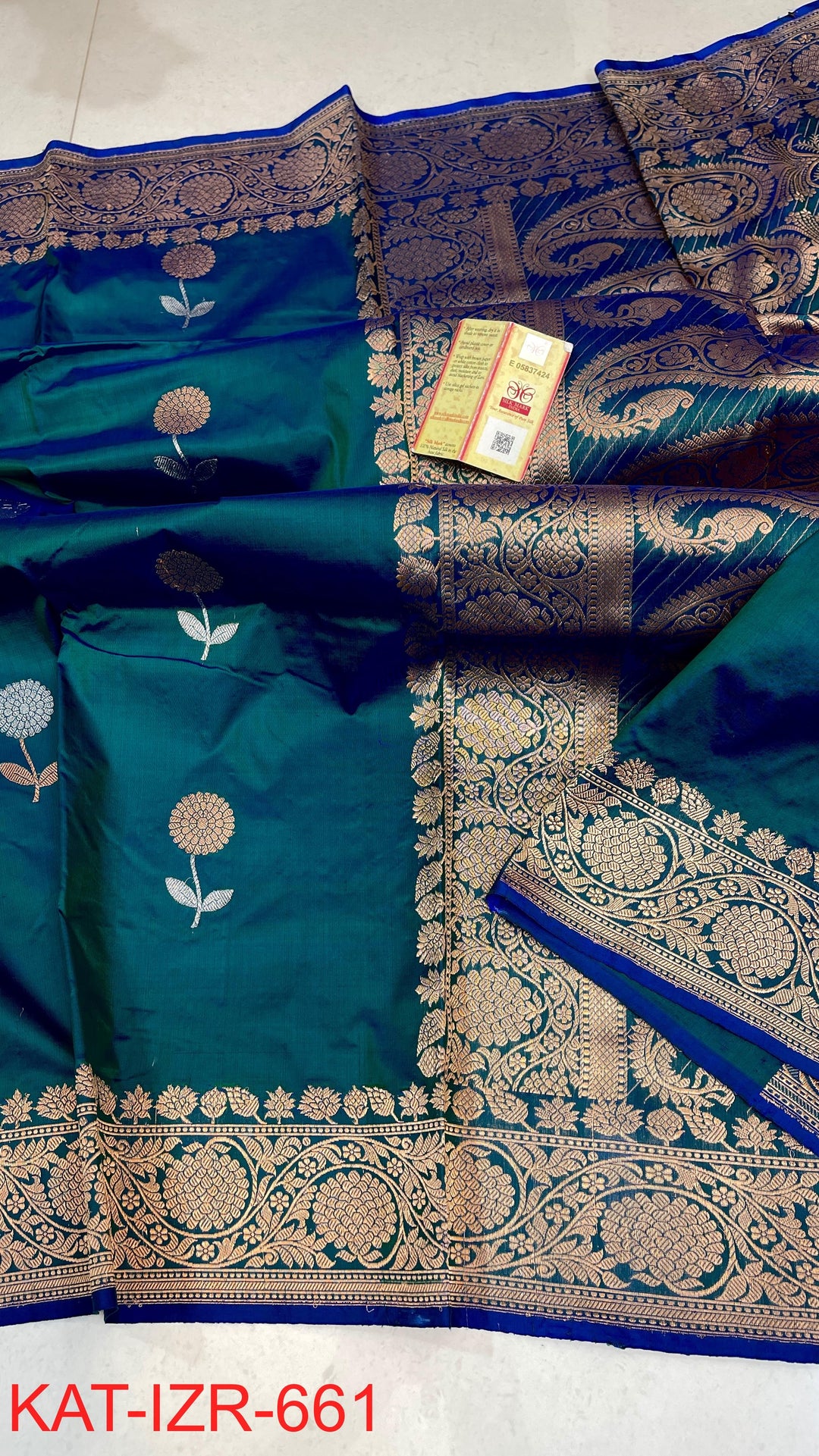 Pure Katan Silk Saree With Antique Zari Work Saree.