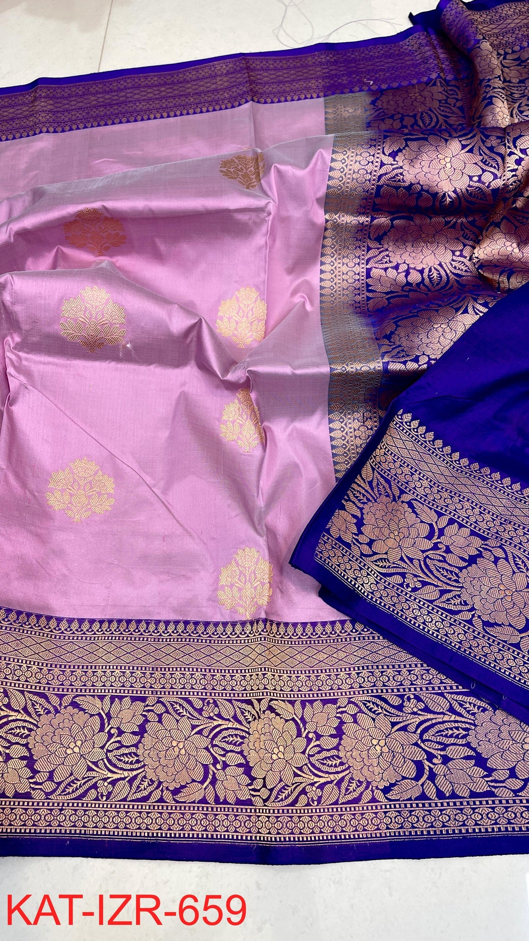 Pure Katan Silk Saree With Antique Zari Work Saree.