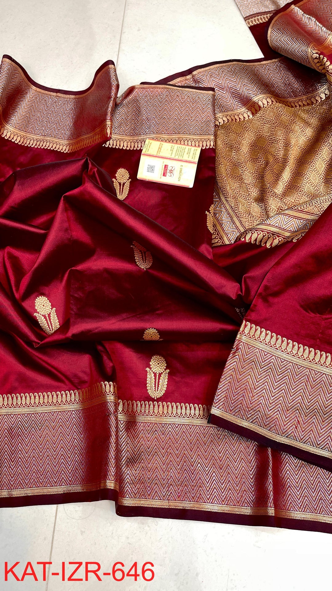 Pure Katan Silk Saree With Antique Zari Work Saree.