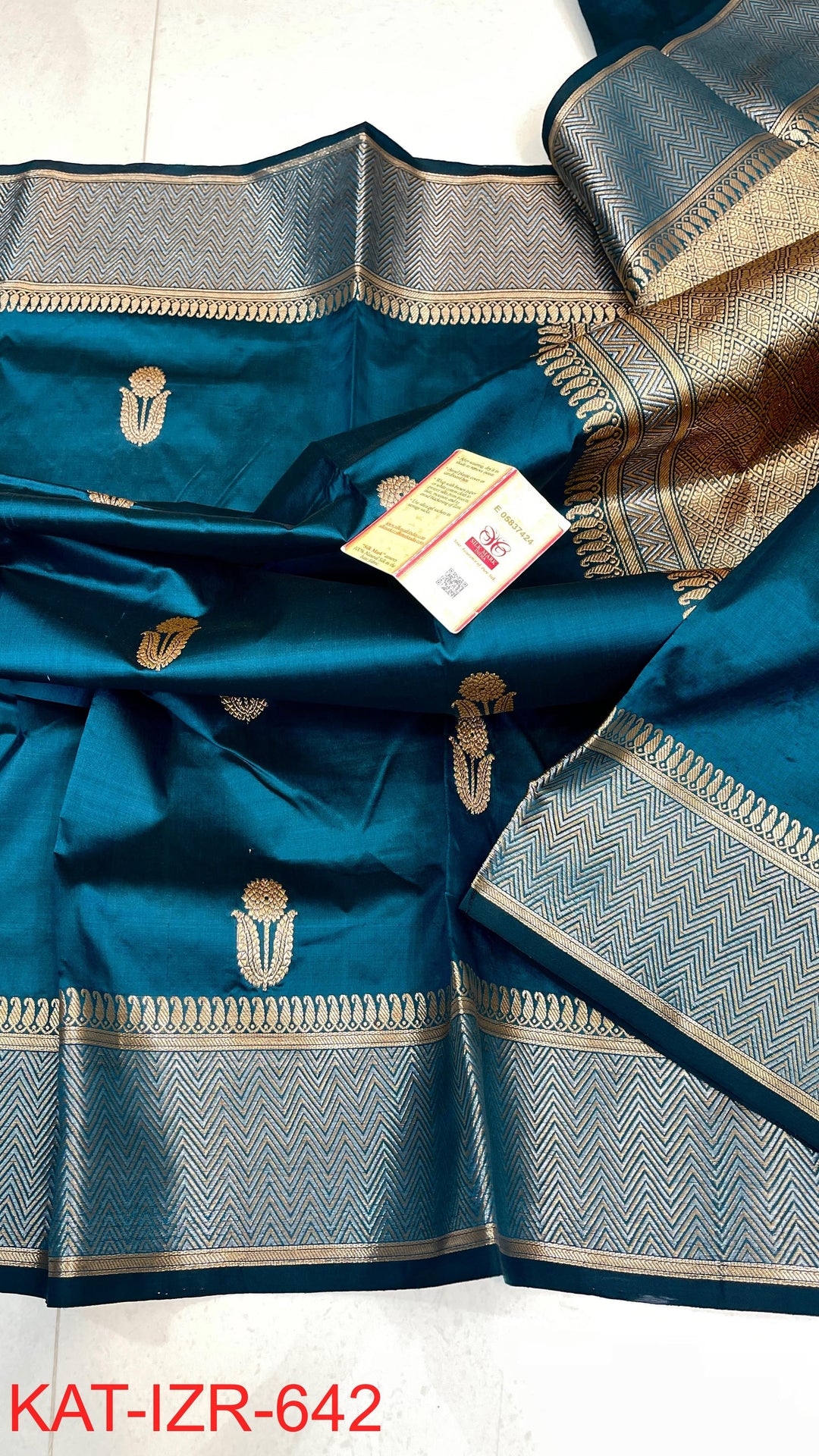 Pure Katan Silk Saree With Antique Zari Work Saree.