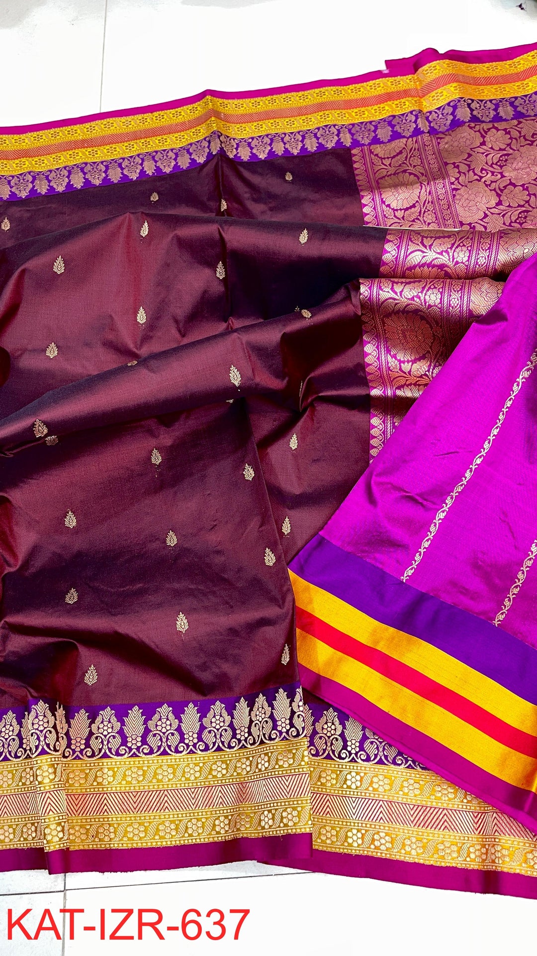 Pure Katan Silk Saree With Antique Zari Work Saree.
