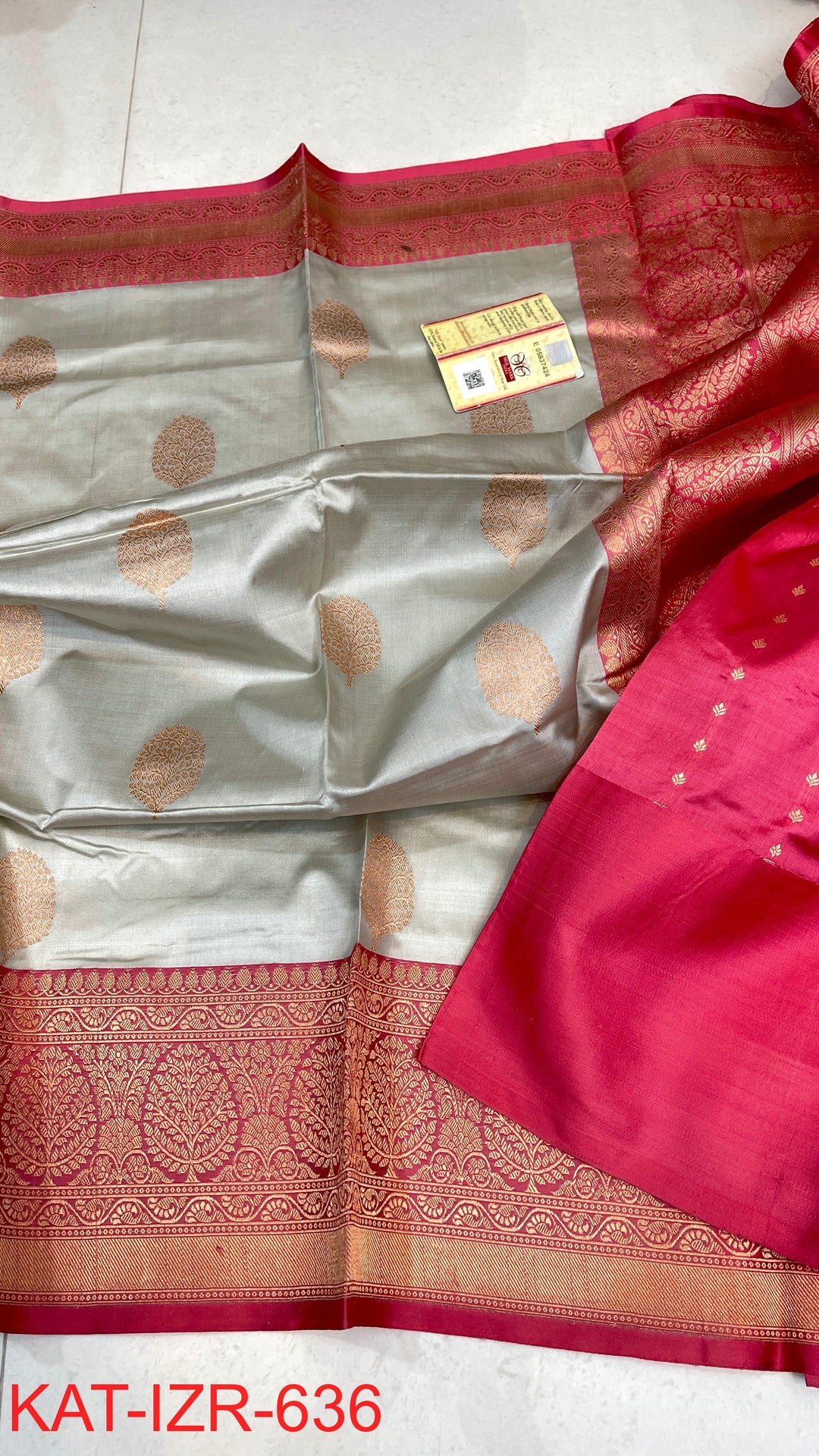 Pure Katan Silk Saree With Antique Zari Work Saree.