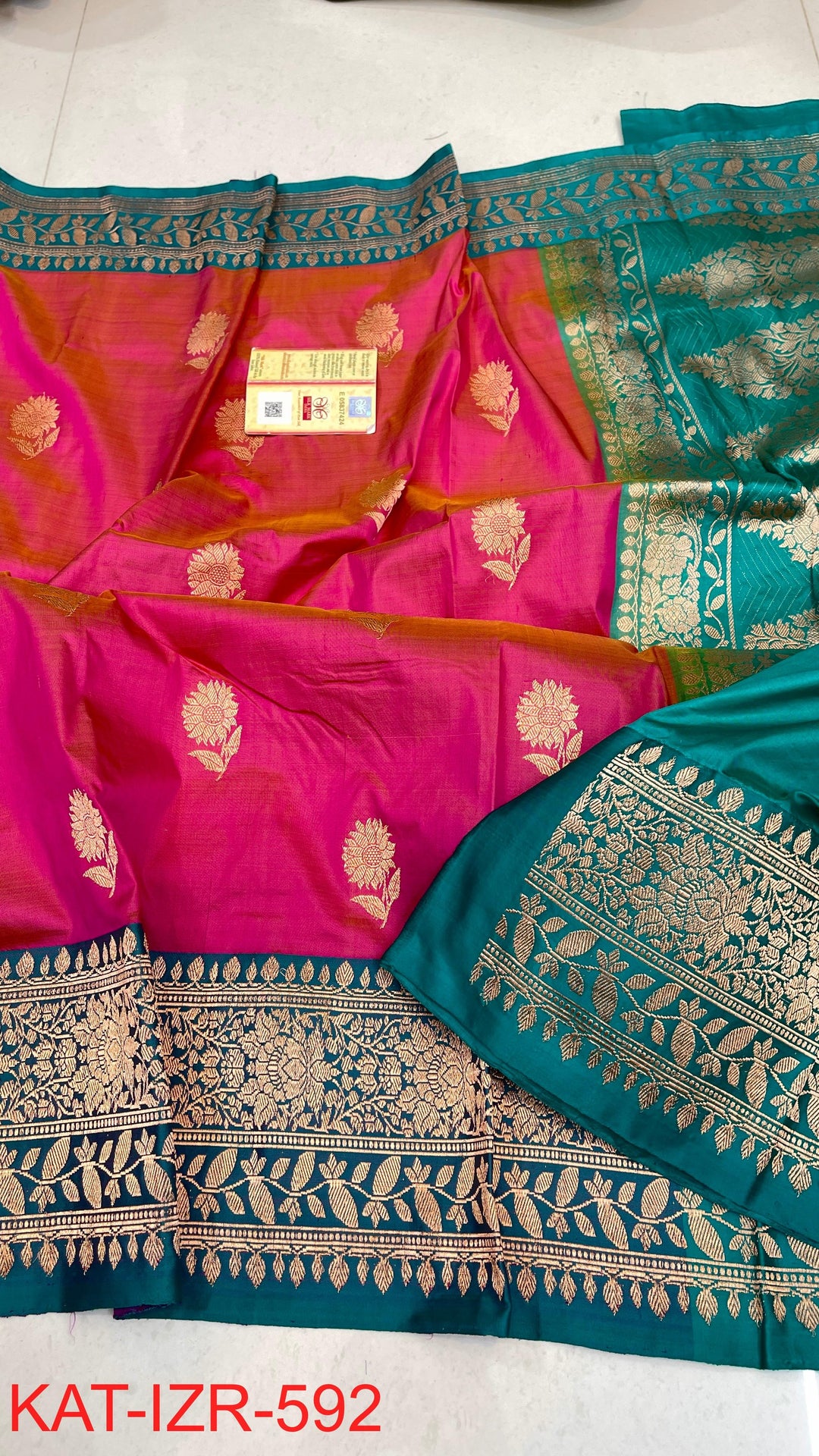 Pure Katan Silk Saree With Antique Zari Work Saree.