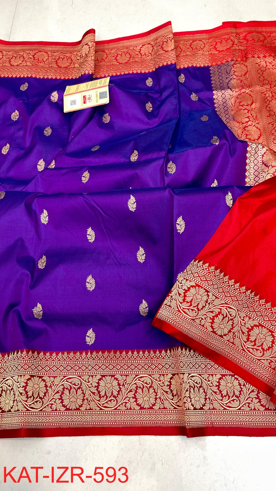 Pure Katan Silk Saree With Antique Zari Work Saree.