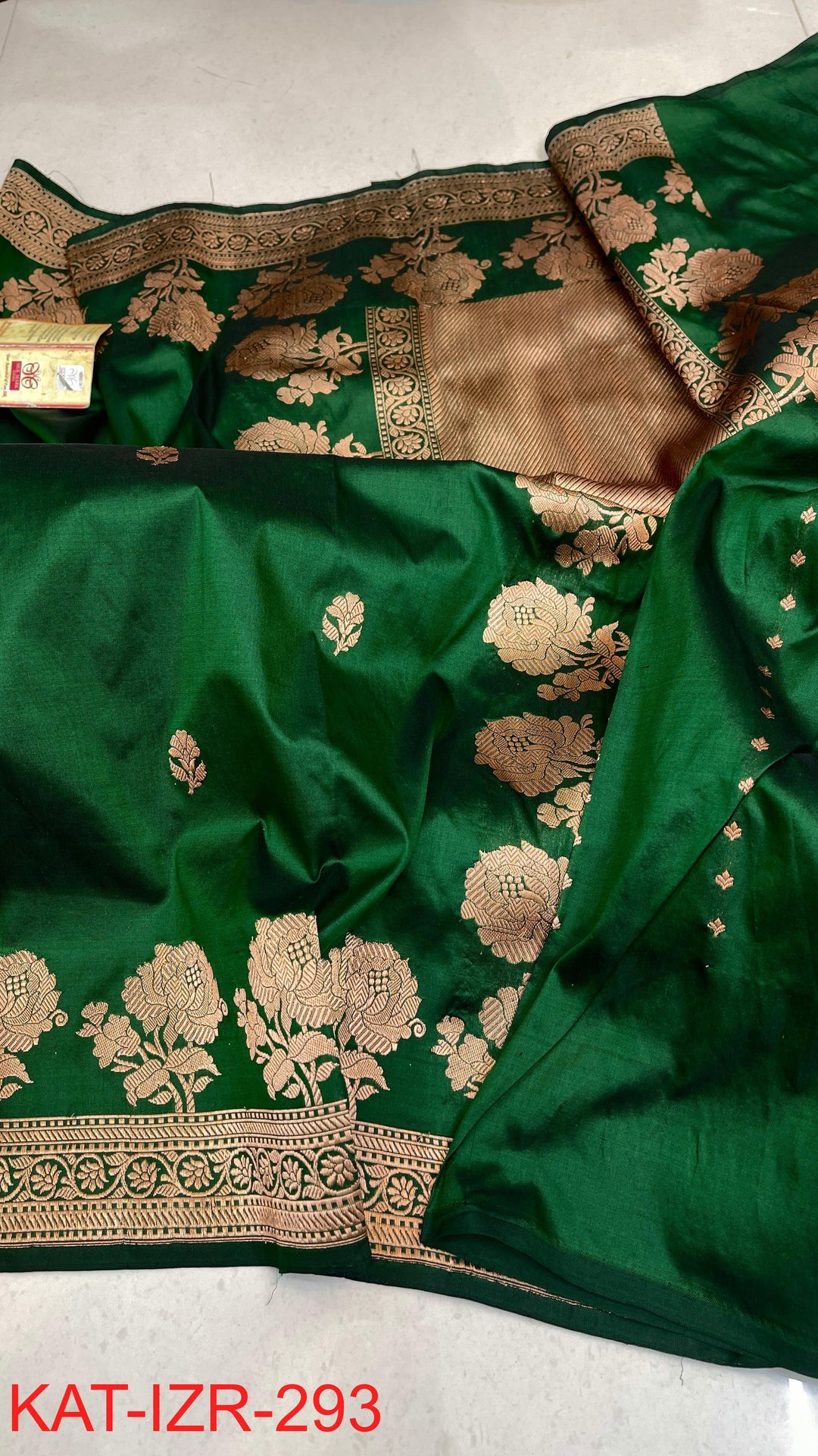 Pure Katan Silk Saree With Antique Zari Work Saree.