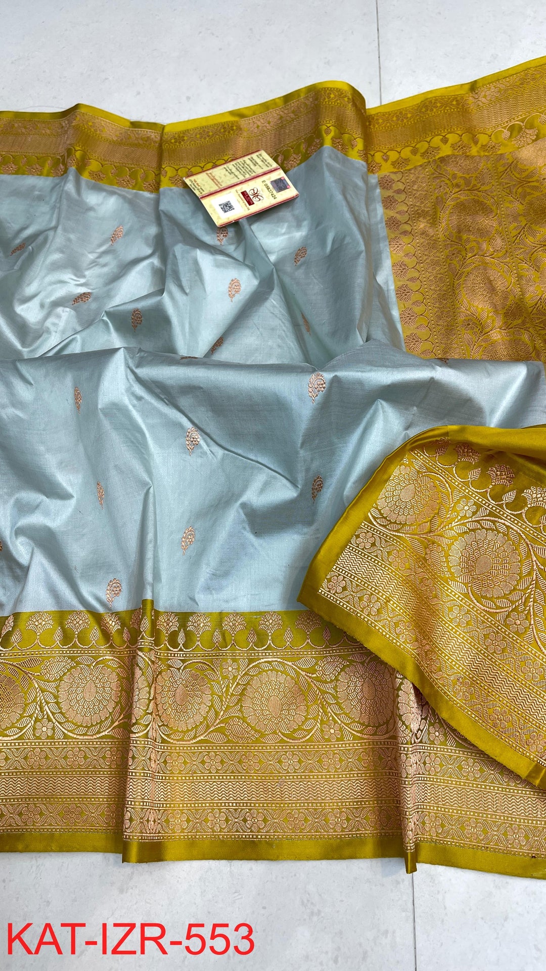 Pure Katan Silk Saree With Antique Zari Work Saree.
