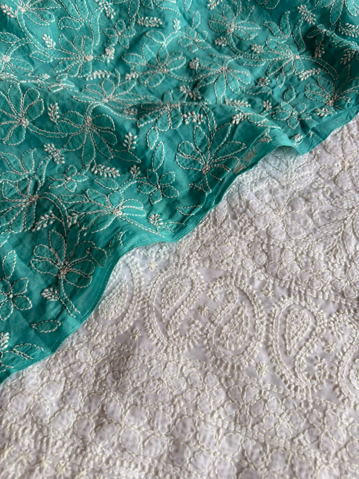 Pure Cotton Chikankari Hand Work 2 pc Unstitched suit