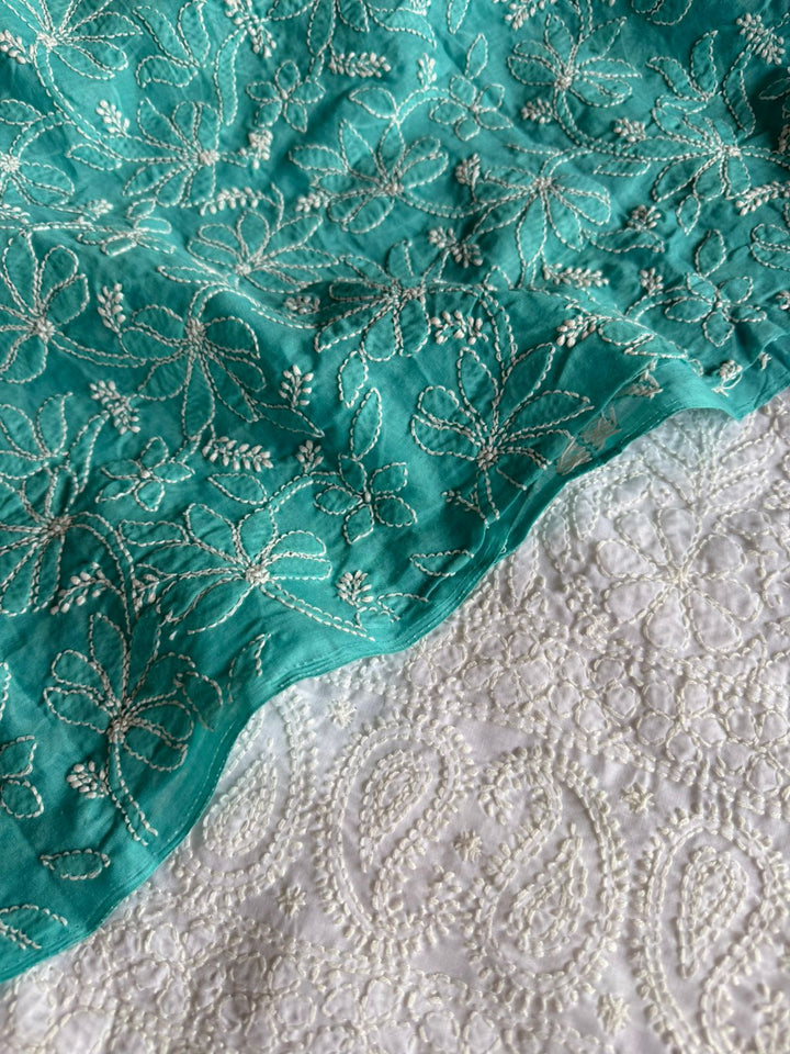 Pure Cotton Chikankari Hand Work 2 pc Unstitched suit
