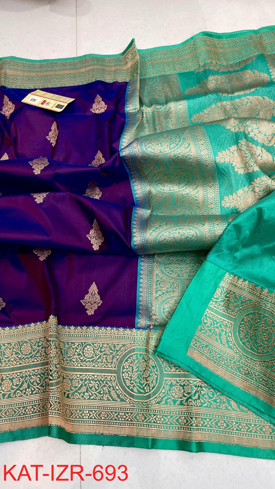 Pure Katan Silk Saree With Antique Zari Work Saree .