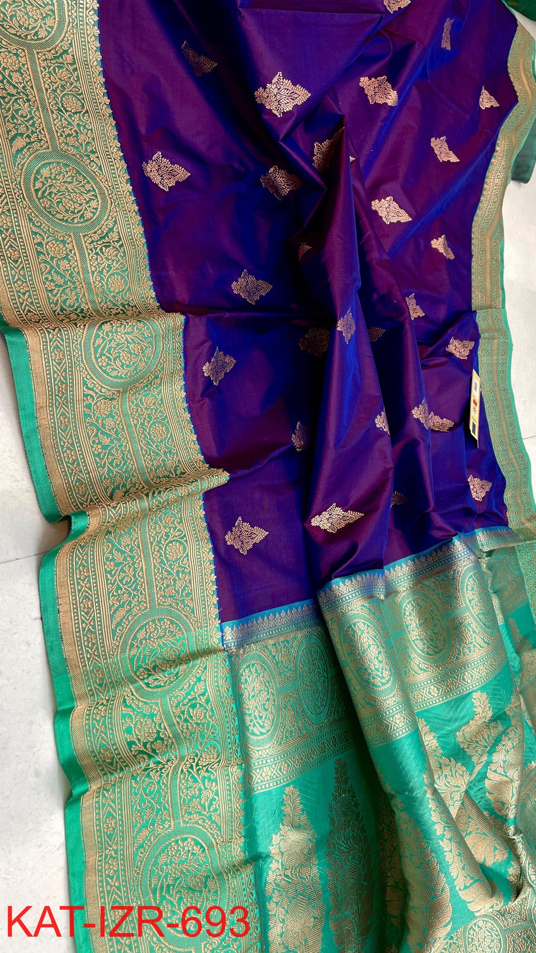 Pure Katan Silk Saree With Antique Zari Work Saree .