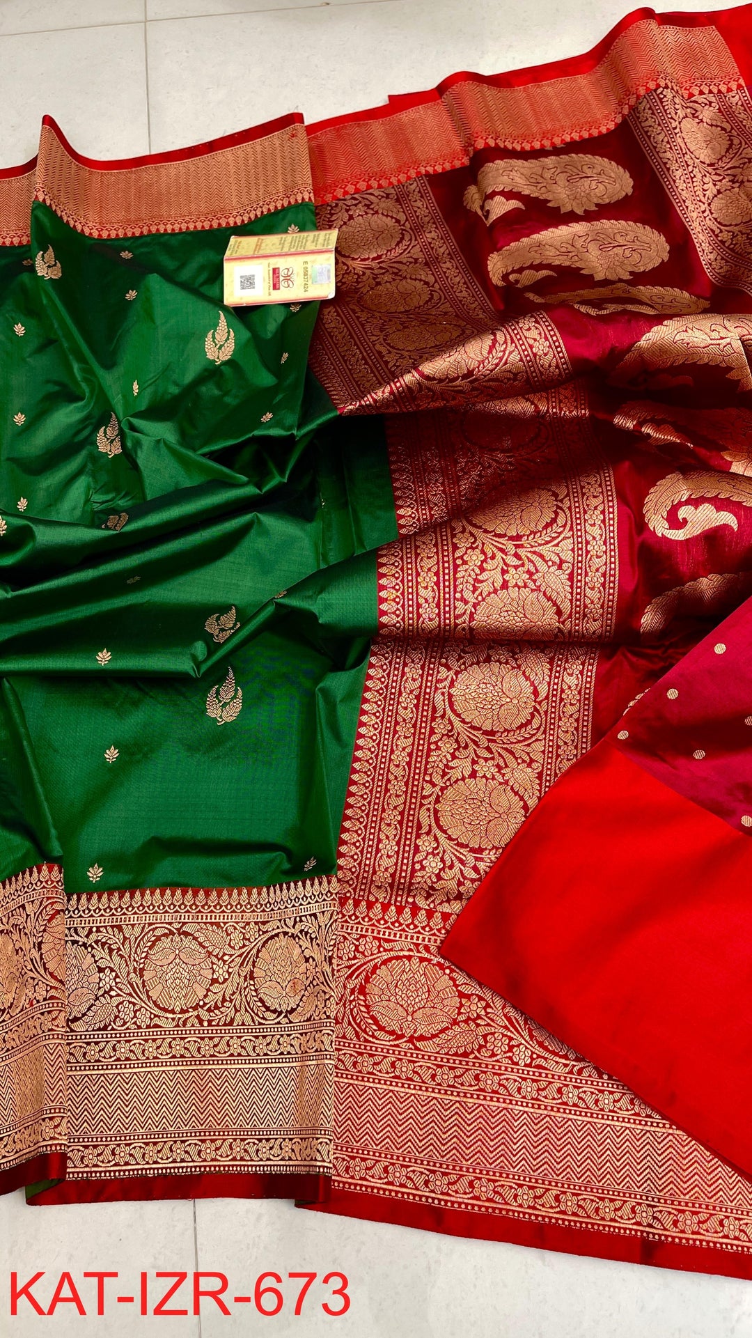 Pure Katan Silk Saree With Antique Zari Work Saree .
