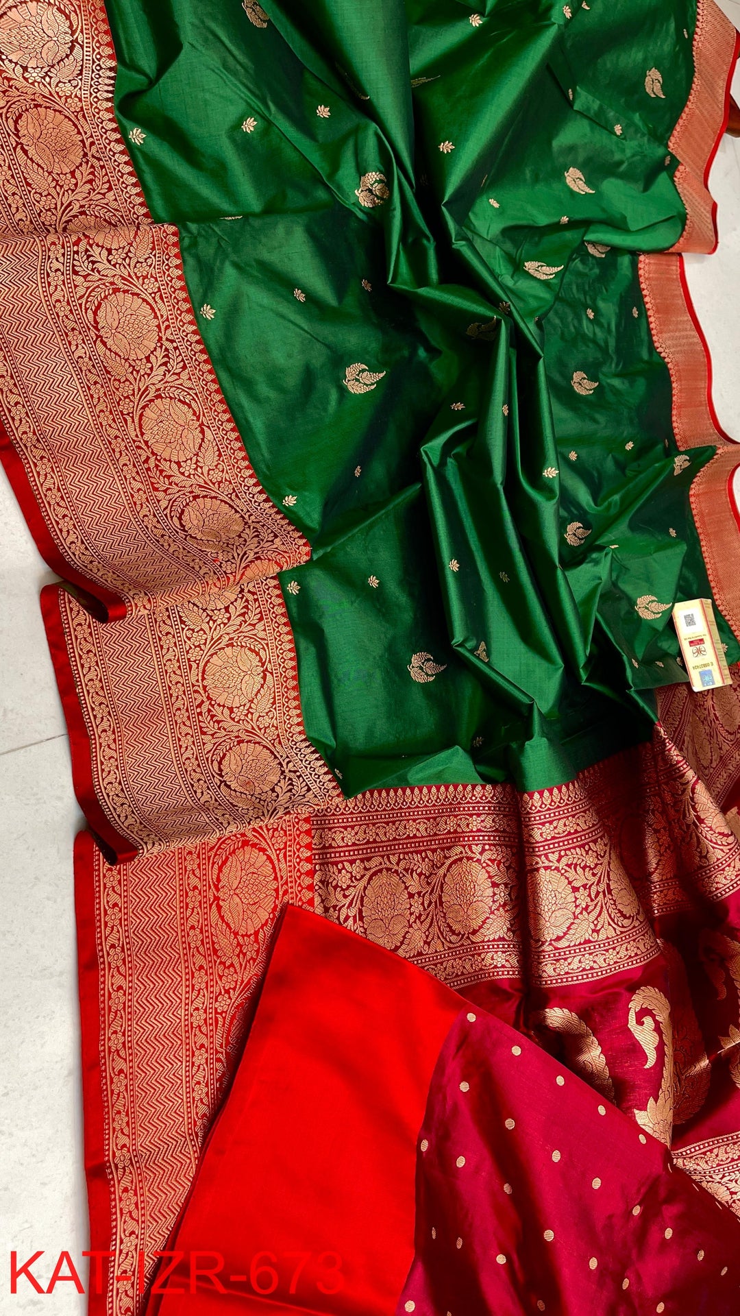 Pure Katan Silk Saree With Antique Zari Work Saree .