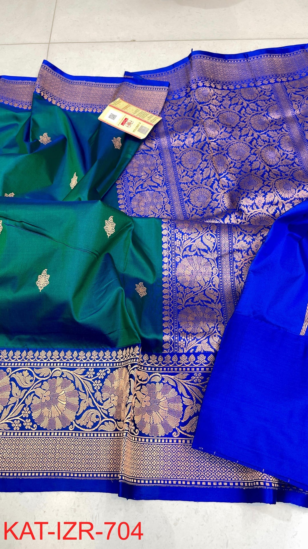 Pure Katan Silk Saree With Antique Zari Work Saree .