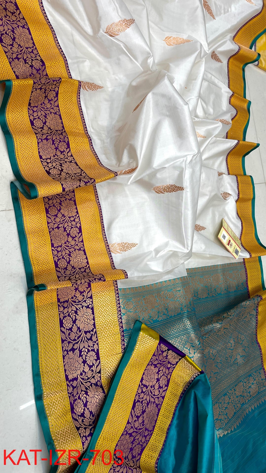 Pure Katan Silk Saree With Antique Zari Work Saree .