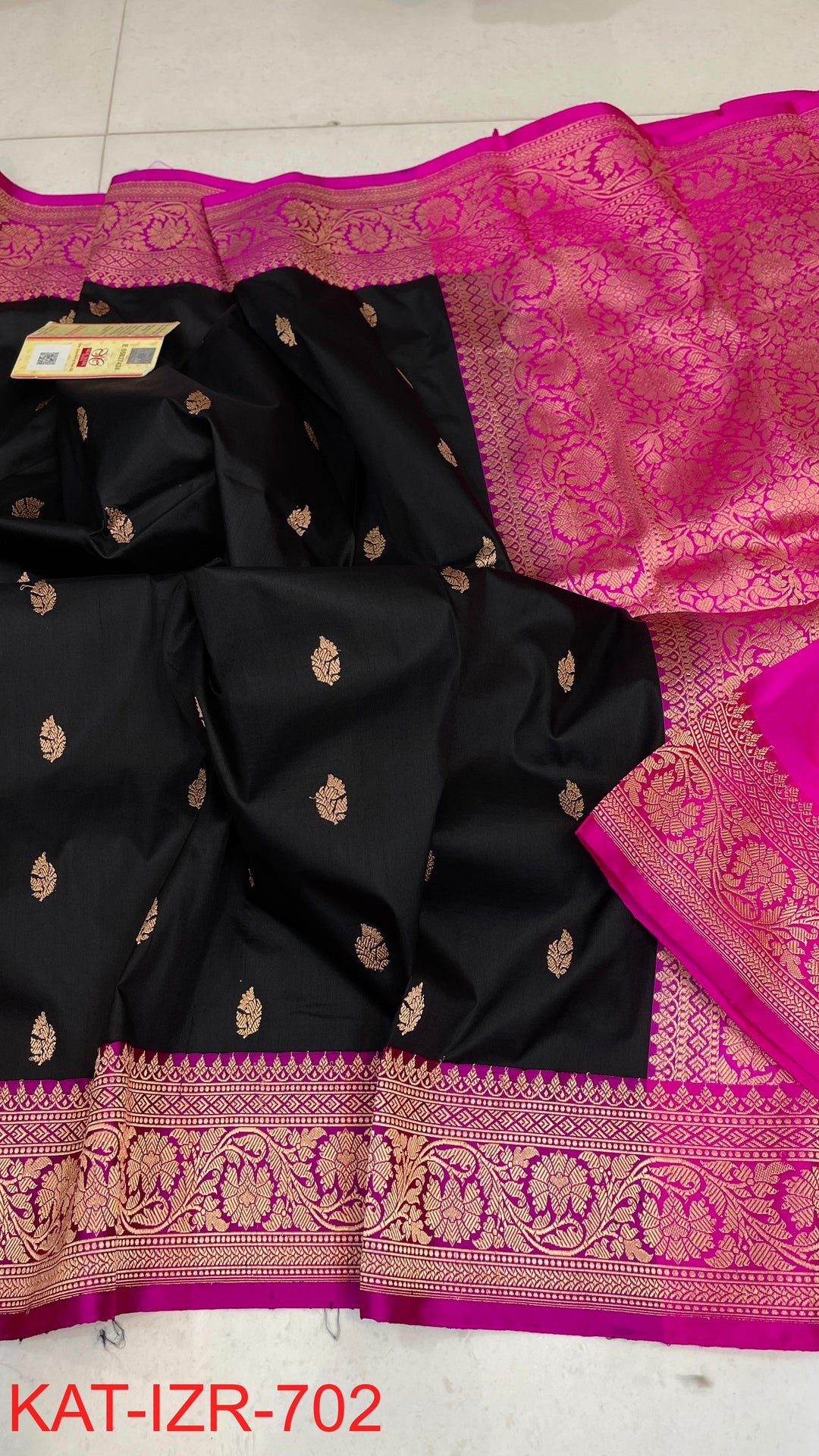 Pure Katan Silk Saree With Antique Zari Work Saree .