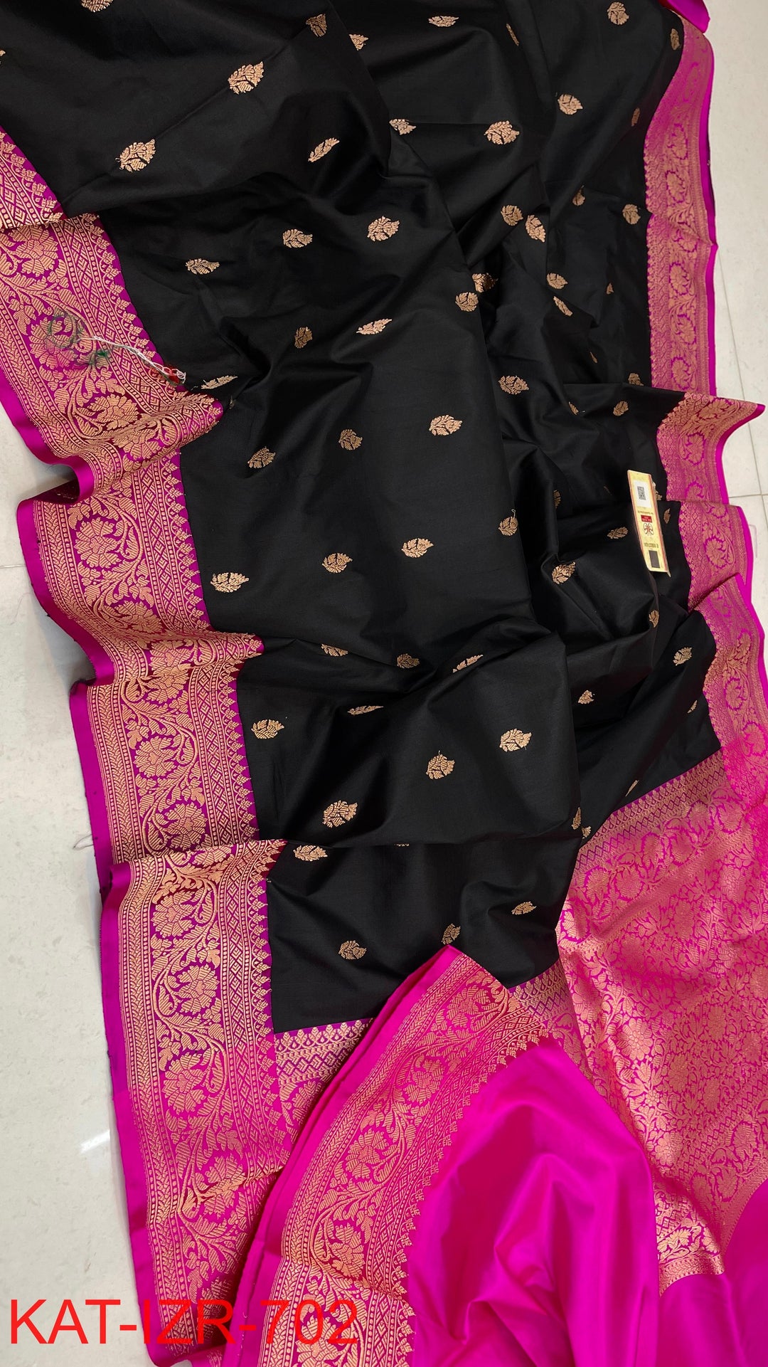 Pure Katan Silk Saree With Antique Zari Work Saree .