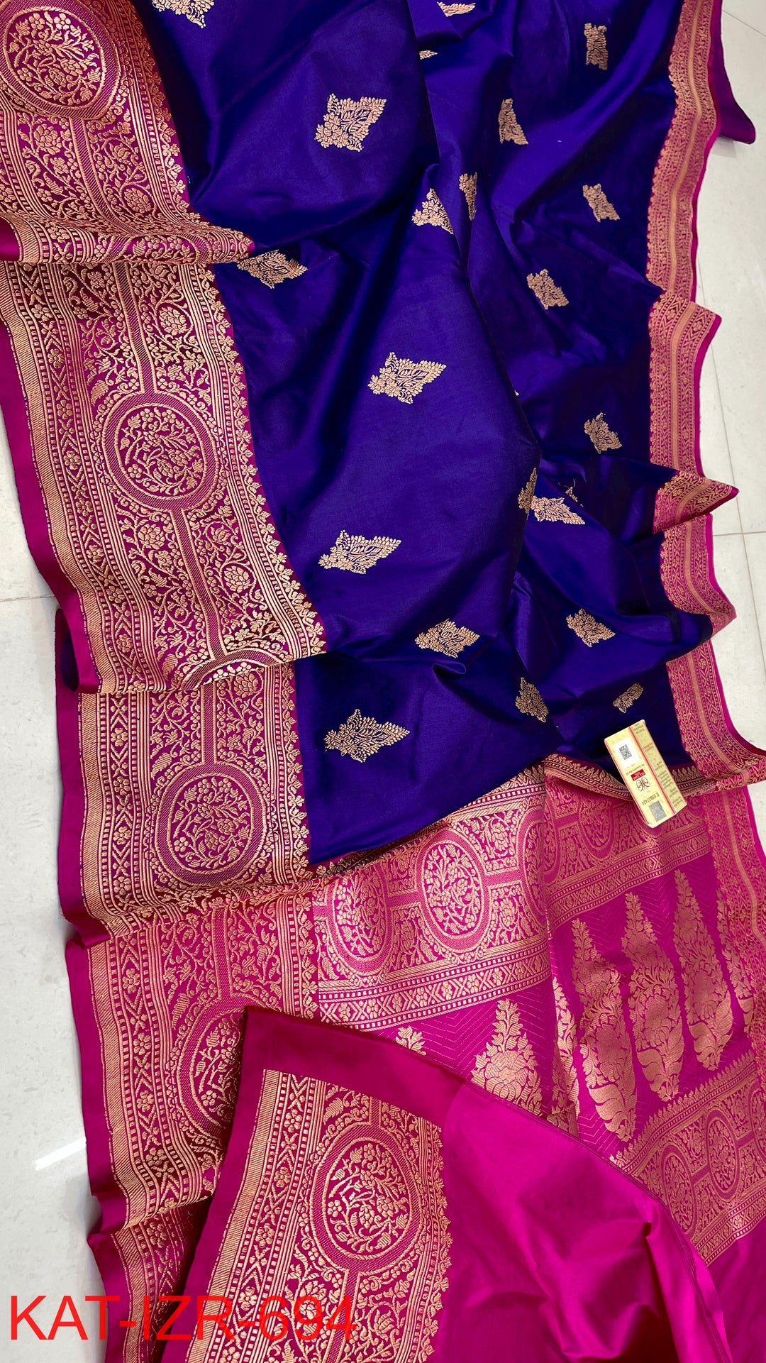 Pure Katan Silk Saree With Antique Zari Work Saree .