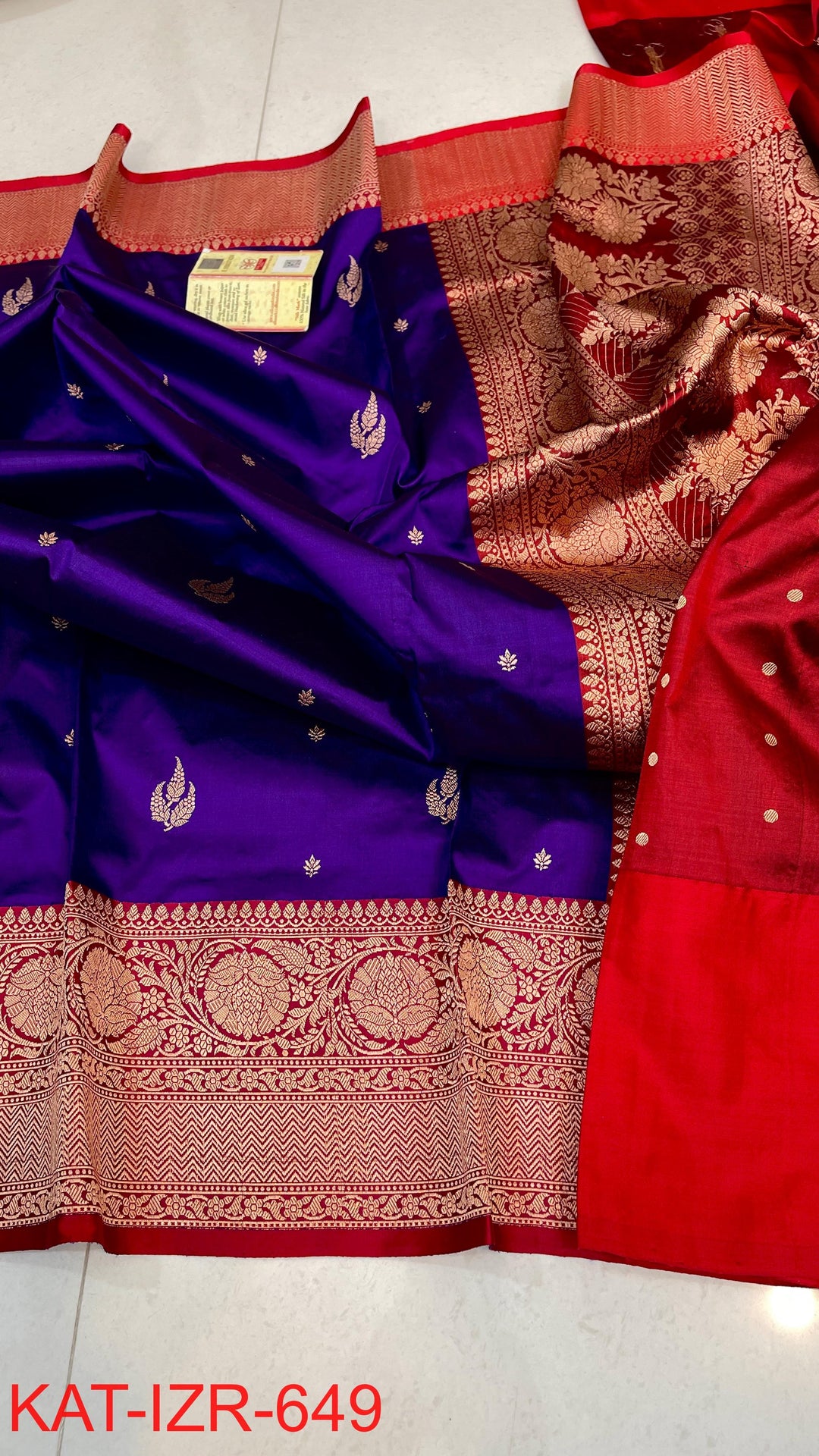 Pure Katan Silk Saree With Antique Zari Work Saree .