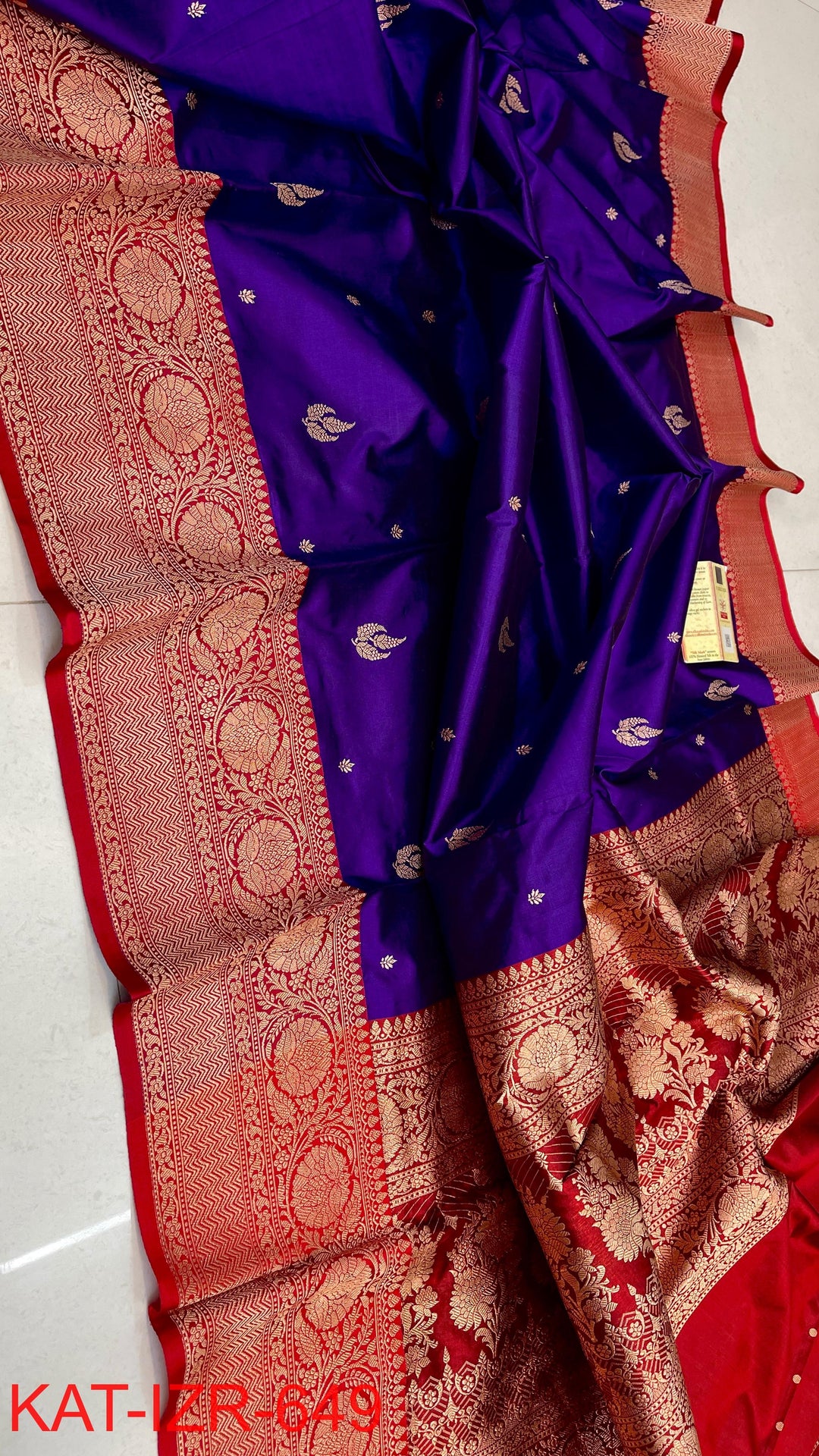 Pure Katan Silk Saree With Antique Zari Work Saree .