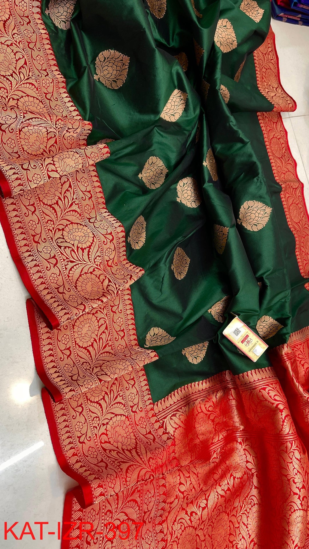 Pure Katan Silk Saree With Antique Zari Work Saree .