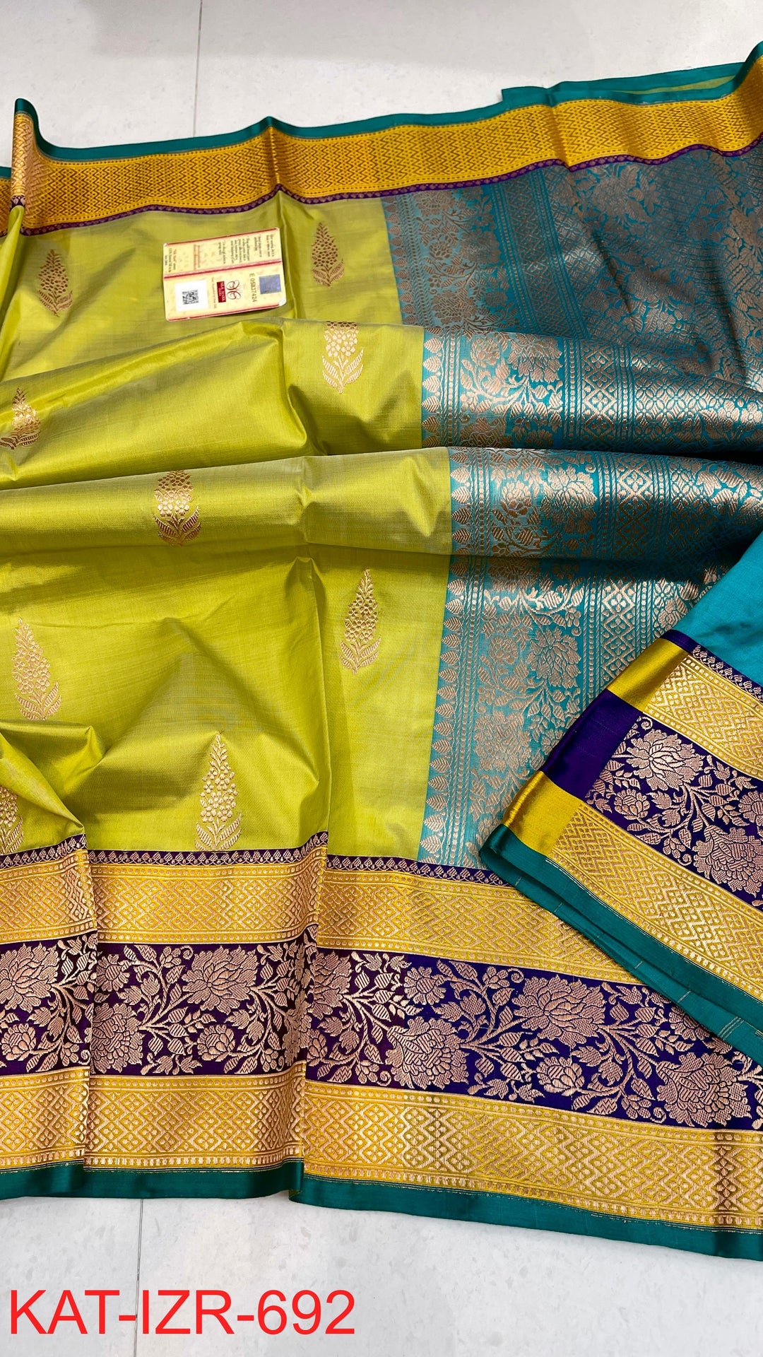 Pure Katan Silk Saree With Antique Zari Work Saree .
