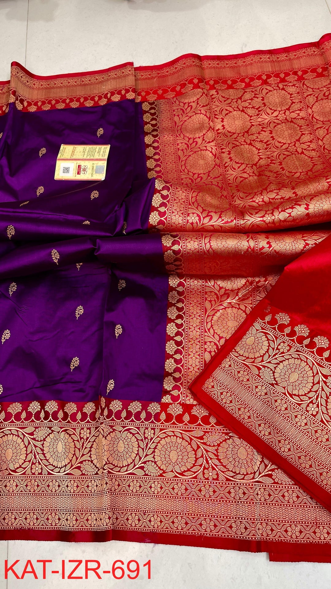 Pure Katan Silk Saree With Antique Zari Work Saree .