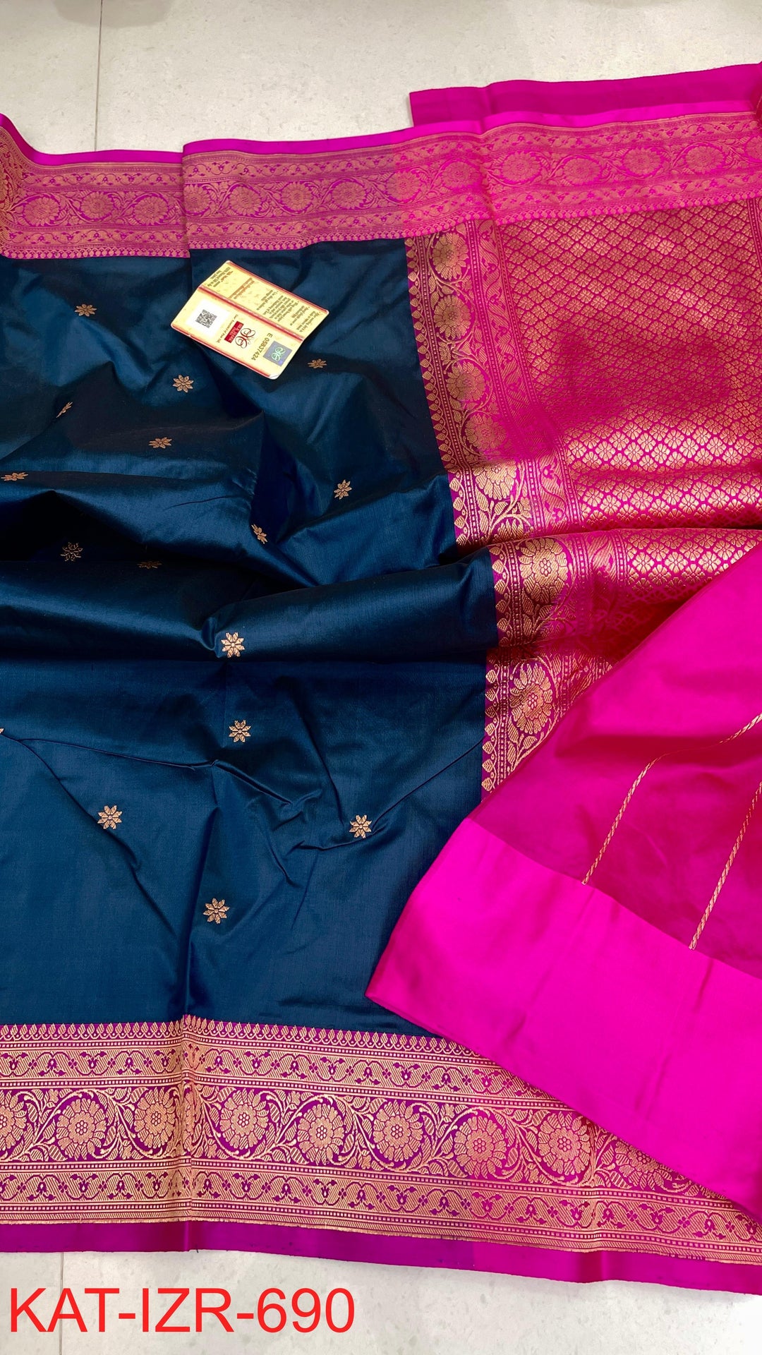 Pure Katan Silk Saree With Antique Zari Work Saree .