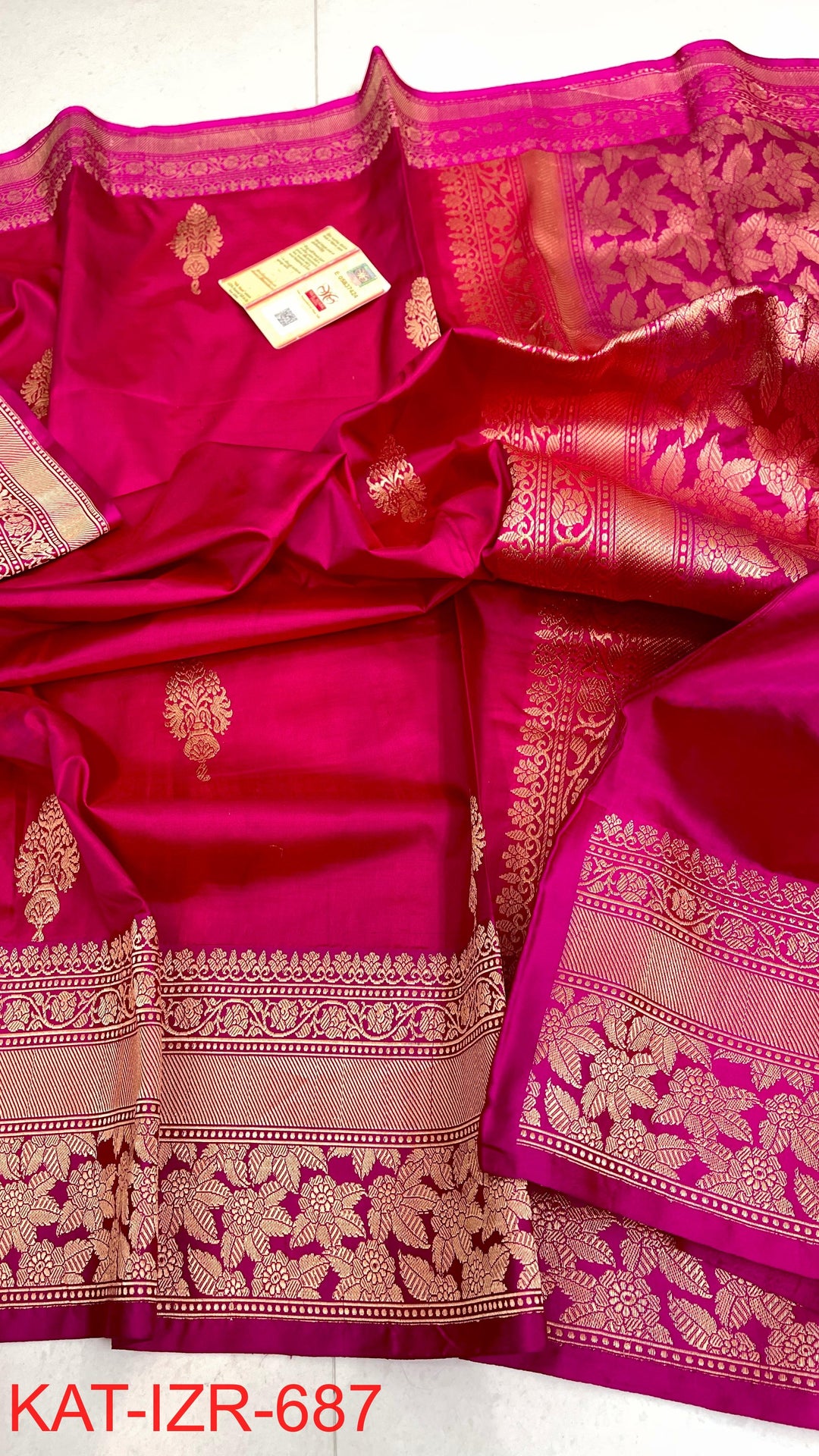 Pure Katan Silk Saree With Antique Zari Work Saree .