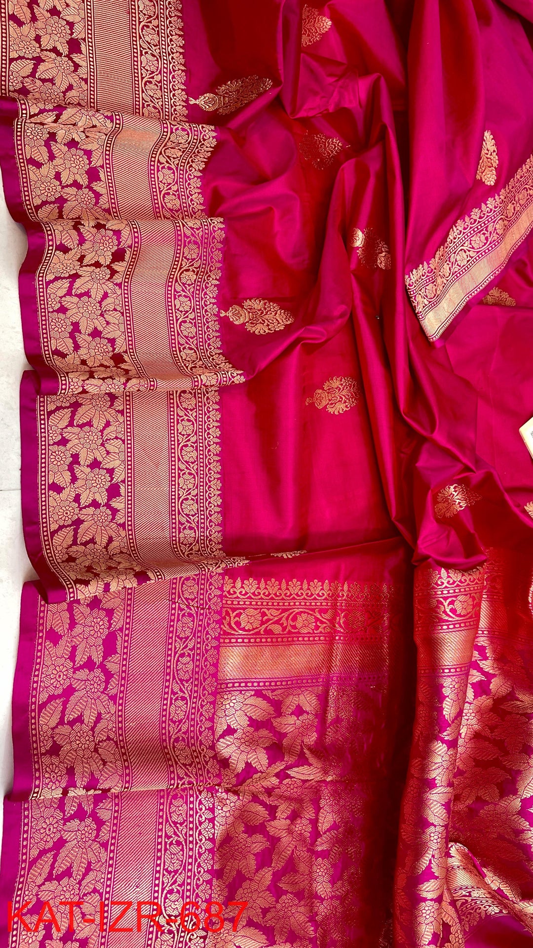 Pure Katan Silk Saree With Antique Zari Work Saree .