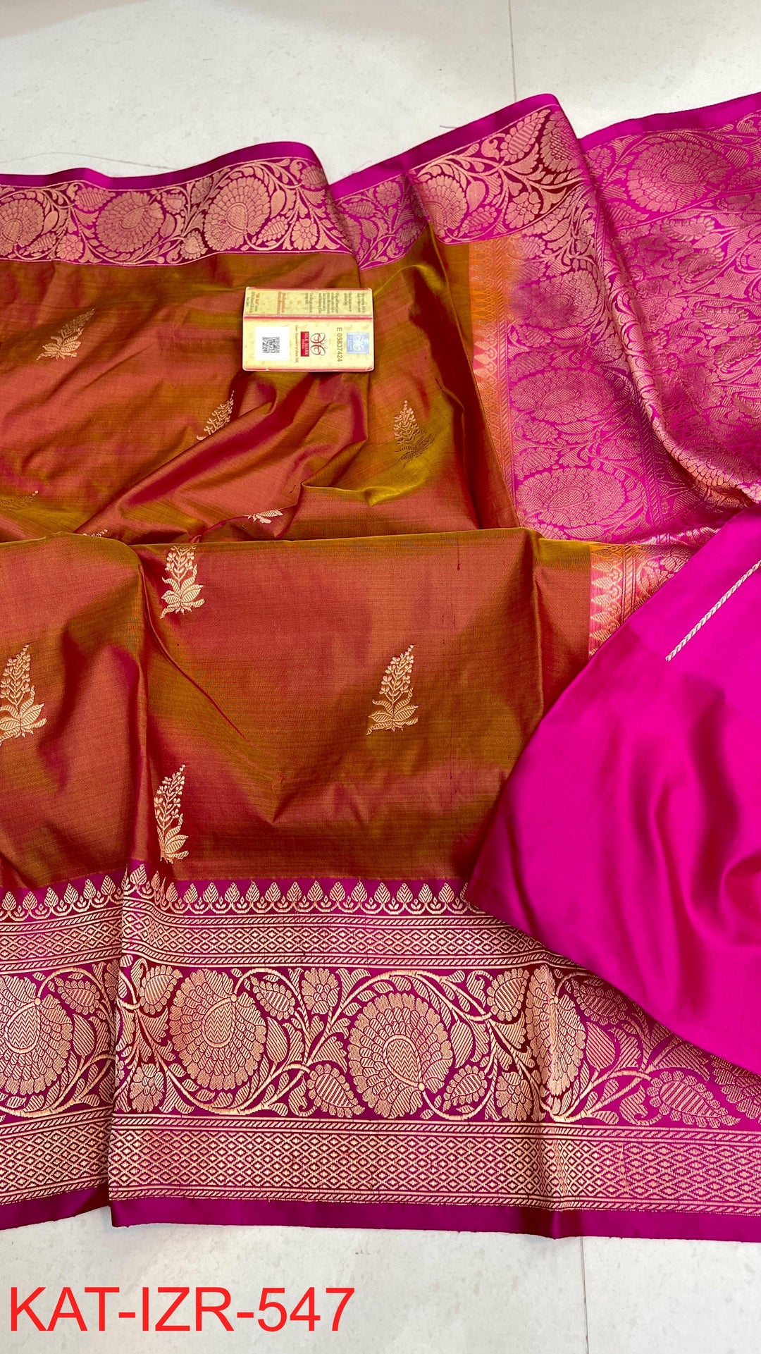 Pure Katan Silk Saree With Antique Zari Work Saree .