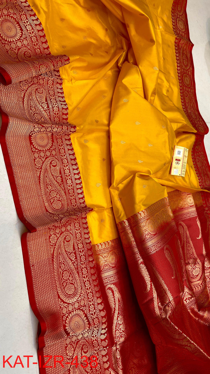 Pure Katan Silk Saree With Antique Zari Work Saree .